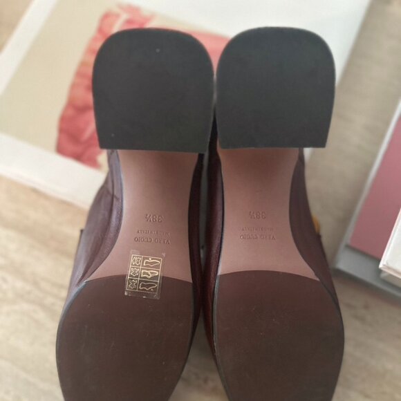 Mara Bini Leather Heeled Loafers - Picture 10 of 11